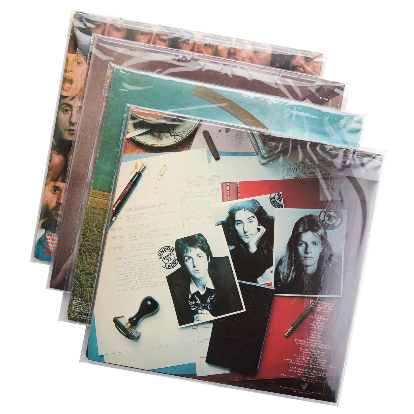 50 Pack Resealable LP Outer Sleeves with Flap - Archival Vinyl Record Covers - Crystal-Clear Polypropylene with Reseal Strip for 12" Records
