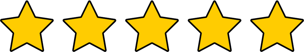 5 starspng Five gold stars on a black background representing a five-star customer review rating