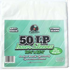 Collector Essentials 50 LP inner sleeves, 12 1/8 x 12 1/8 inches, anti-static square record sleeves